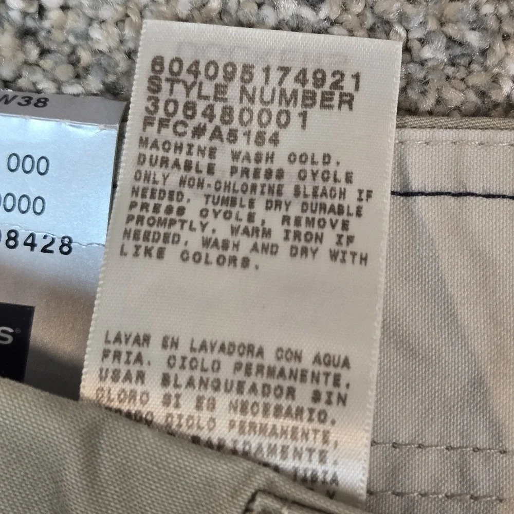 Dockers Relaxed Fit Canvas Hiking Shorts Mens Size 38 Flat Front Tan New